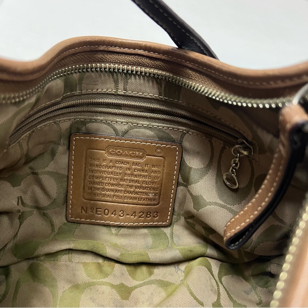 COACH Soho Mini Hobo Camel Tan Leather Crescent Y2K Shoulder Bag 4283 - Picture 9 of 10